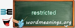 WordMeaning blackboard for restricted